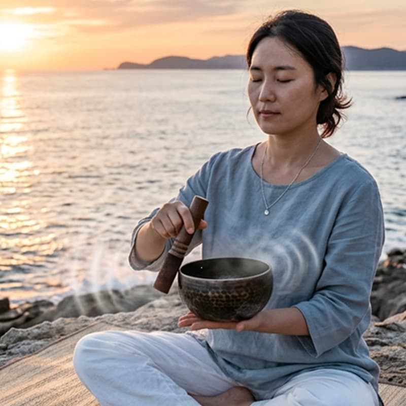 싱잉볼 명상 사진